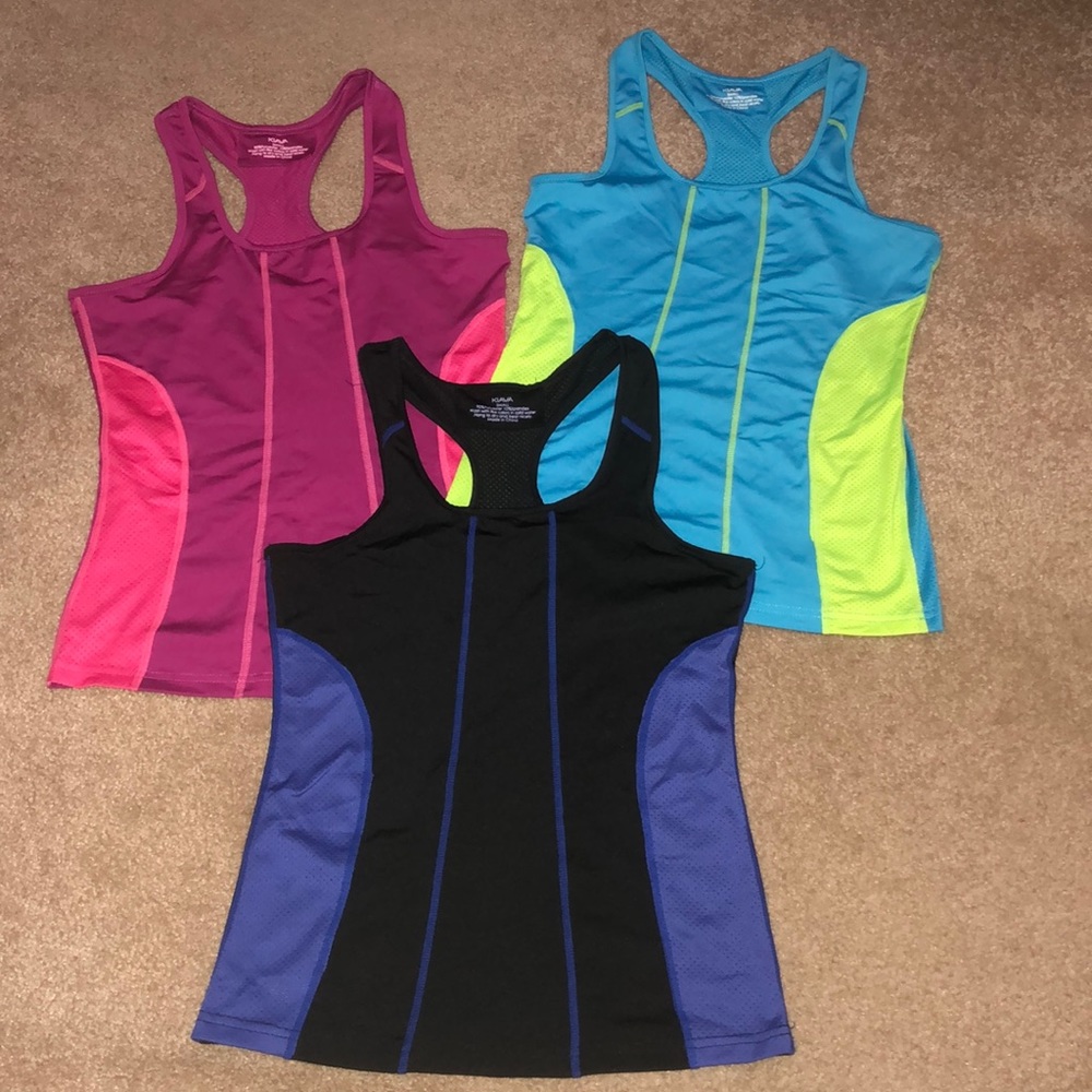 COPY - Kiava racer back tank tops sz Small 2/4 pink blue